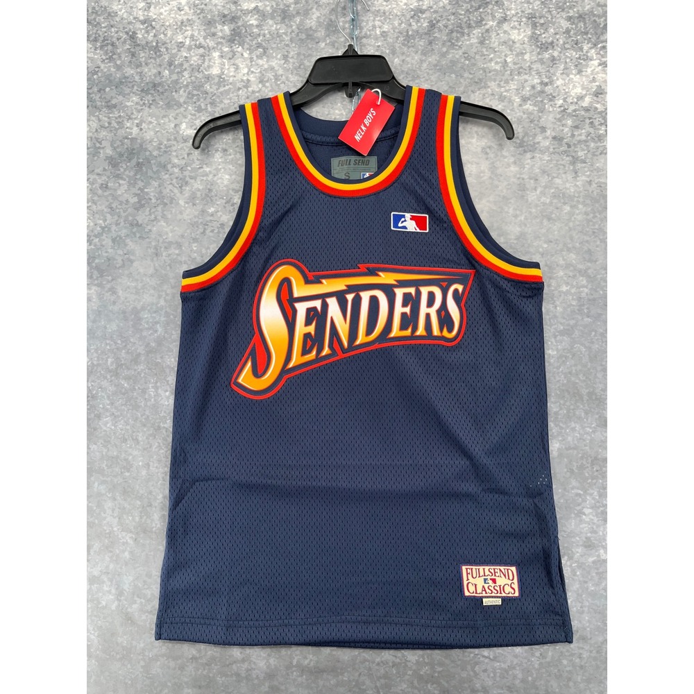Full Send Basketball Jersey Mens Small Navy Senders Nelk Boys NWT Classics